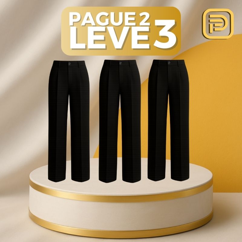 [PAGUE 2 LEVE 3] Calça Social Feminina Monna em Algodão Peruano e Seda Gelo (A Mais Quentinha de 2025!)